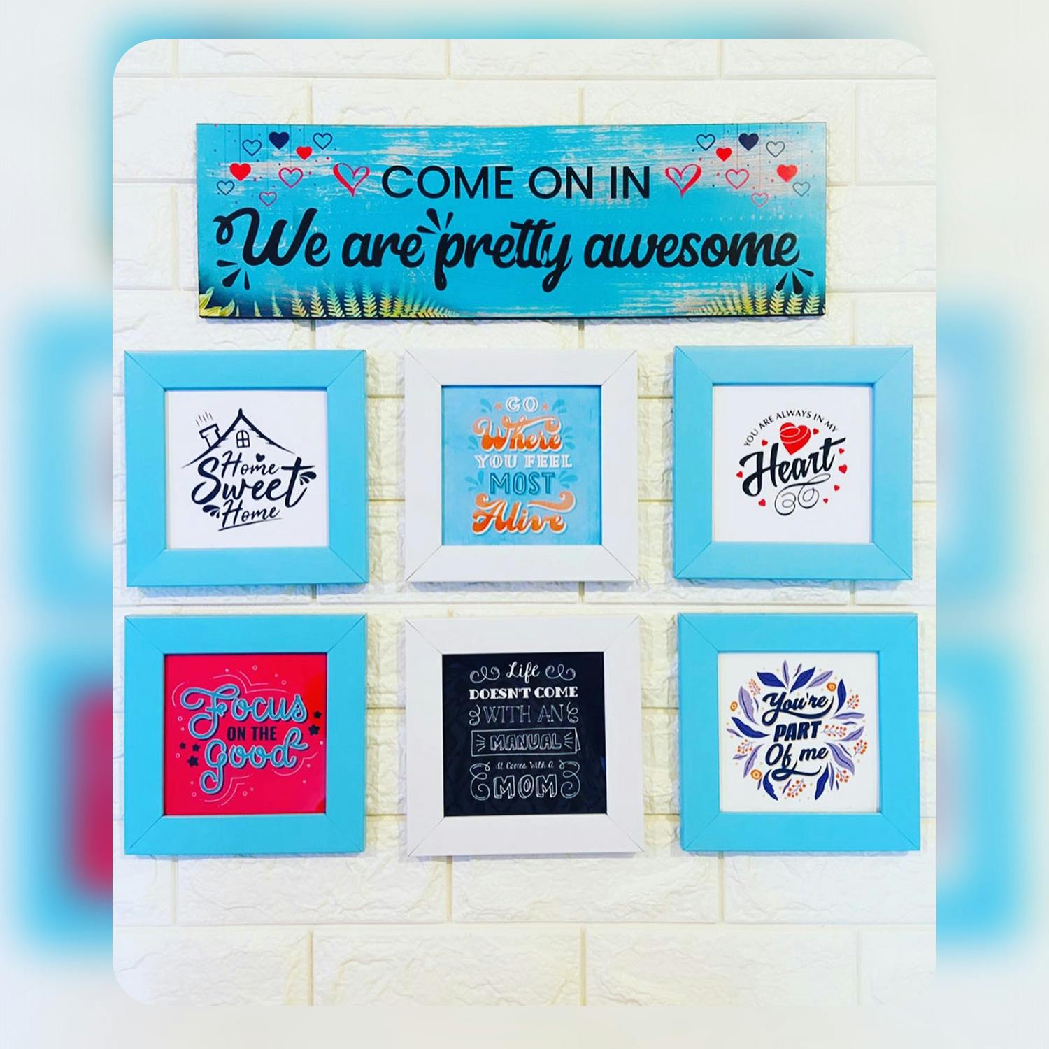 Cute and Warm Welcome theme Wooden Décor Combo