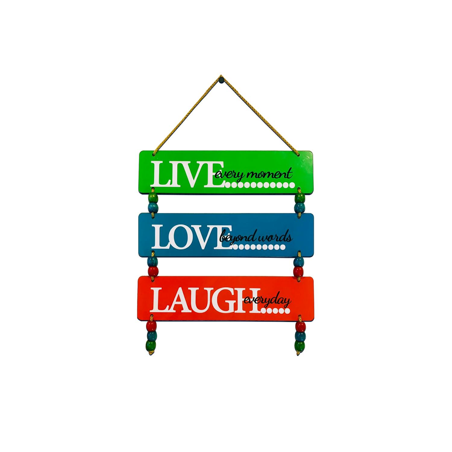 Live, Love, Laugh: Add Inspirational Charm to Your Home with this Wall Hanging!