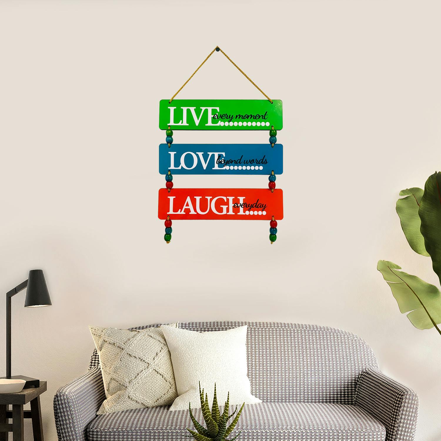 Live, Love, Laugh: Add Inspirational Charm to Your Home with this Wall Hanging!